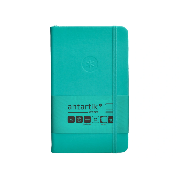 Antartik Cuaderno A6 Tapa Dura Hojas Rayas Turquesa 100 Hojas 80 gr FSC 1