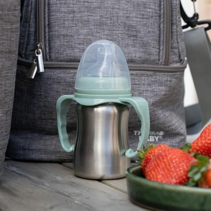 Thermobaby THE3023191861189 Vaso de aprendizaje Acero Inoxidable 180 ml Verde Cactus Ergonómico Antigoteo 4