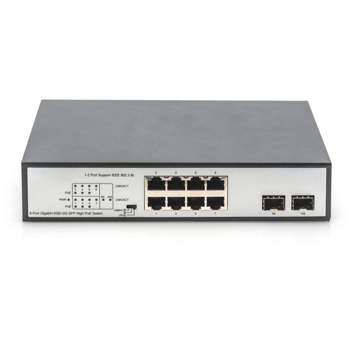 DIGITUS Switch 8-Port Gigabit 180W PoE Unmanaged schwarz 3 DIGITUS Switch 8-Port Gigabit 180W PoE Unmanaged schwarz 3