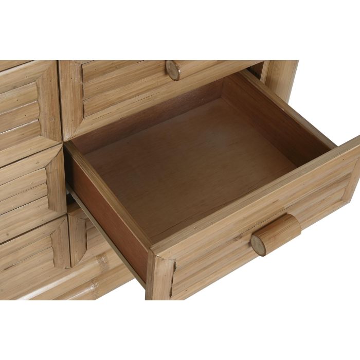 DKD Home Decor Cómoda Tropical 50 x 95 x 112 cm Natural Bambú Ratán 8 Cajones 4