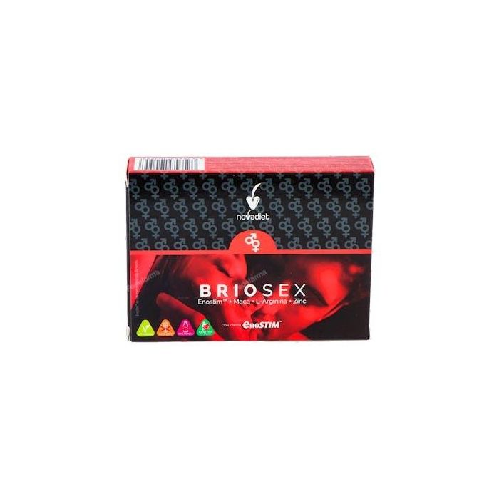 NOVADIET Briosex, Complemento para mejorar el deseo sexual y las relaciones sexuales, Con EnoSTIM y Maca, 30 cápsulas