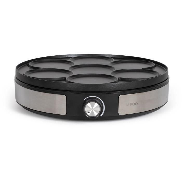 Livoo DOP247 Crepera Reversible 1500W - Placa Grande Ø33cm o 7 Mini Crêpes Ø10cm - Antiadherente y Termostato Regulable 0 Livoo DOP247 Crepera Reversible 1500W - Placa Grande Ø33cm o 7 Mini Crêpes Ø10cm - Antiadherente y Termostato Regulable 0