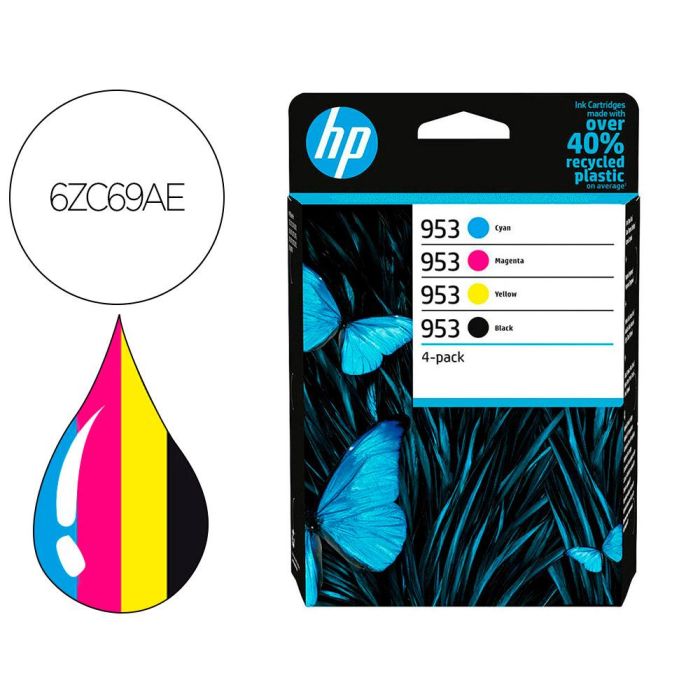 Hp Tinta Bk, C, M, Y, Officejet Pro 7700, 8200, 8700 Series - Nº 953 *Pack De 4*