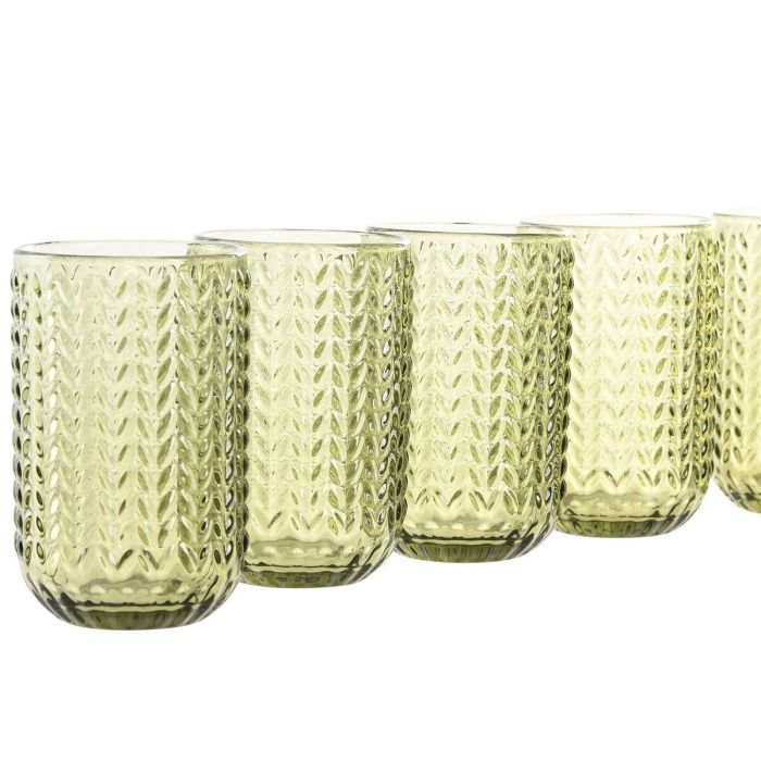 Vaso Basicos DKD Home Decor Verde 7.5 x 13 x 7.5 cm Set de 6 3 Vaso Basicos DKD Home Decor Verde 7.5 x 13 x 7.5 cm Set de 6 3