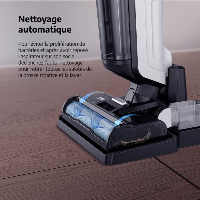 Beko VCW70340W Aspirador Mopa 3 en 1, Opción Vapor 1400W, 300W, 2 Depósitos, Pantalla LED, Blanco y Negro 4