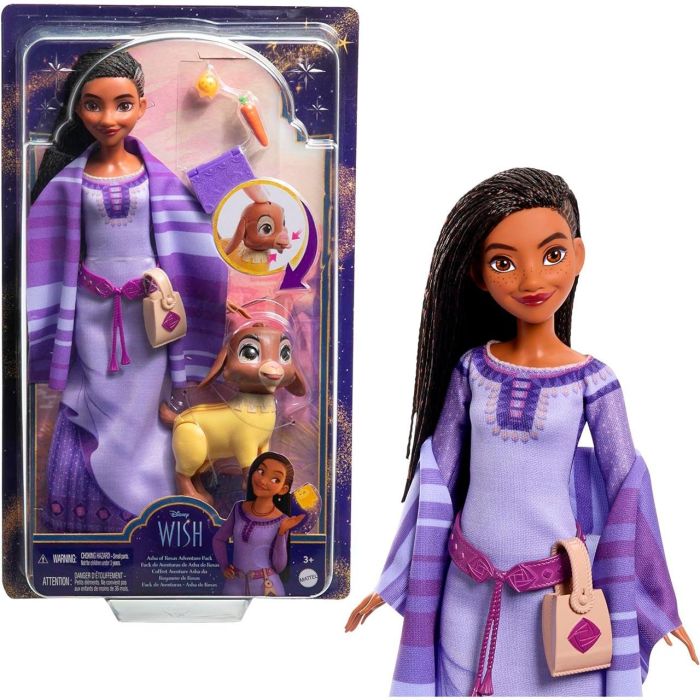 Mattel Disney Wish Asha con Accesorios (HPX25) Figura Muñeca Juguete Inspirado Película, +3 Años 2