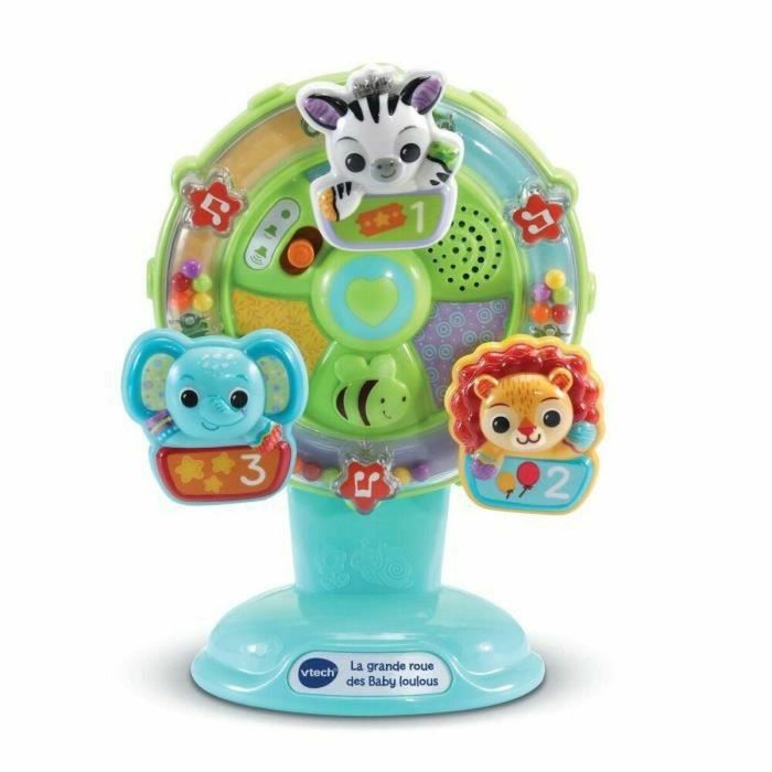 Vtech Baby Rueda de la Fortuna Baby Loulous - Juguete interactivo con sonidos, luces y 3 animales para bebés 6-36 meses