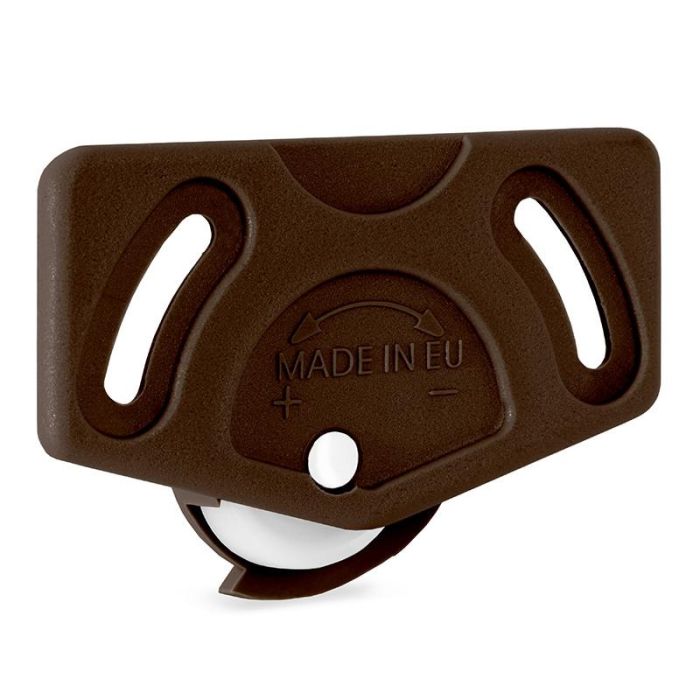 Herrajes ALK Rumor Patín Inferior Marrón para Puerta Corredera de Madera, Plástico, Carga Máx. 12-15 kg/Puerta