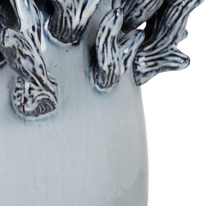 Jarrón Azul Cerámica Decoración 26,50 X 26 X 37 cm