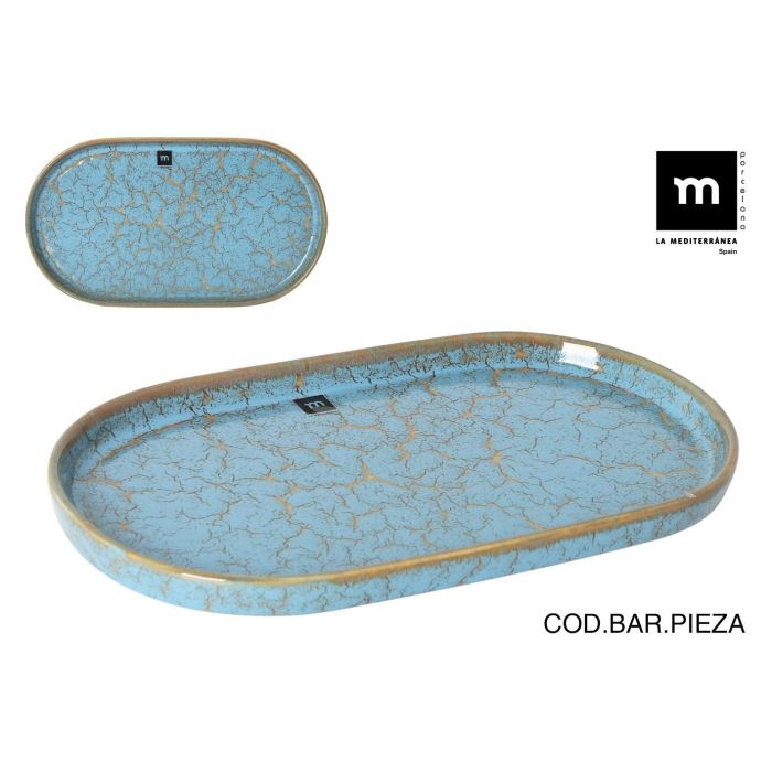 La Mediterranea Bandeja Oval "Scratch Blue" 35.7 x 20.5 x 3 cm (6 Unidades) 0 La Mediterranea Bandeja Oval "Scratch Blue" 35.7 x 20.5 x 3 cm (6 Unidades) 0
