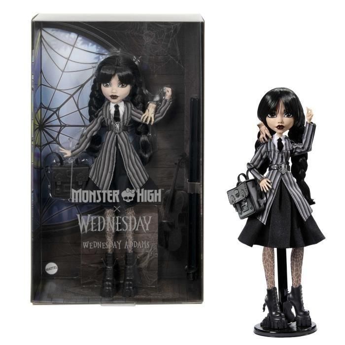 Mattel Muñeca Monster High Wednesday Uniforme Colegio Mattel Muñeca Monster High Wednesday Uniforme Colegio