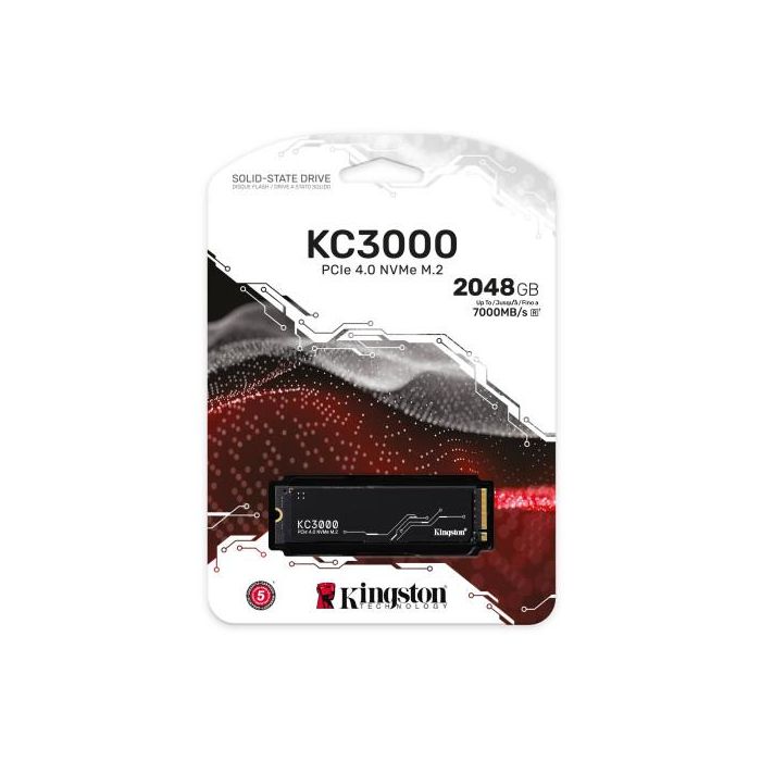 Disco SSD Kingston KC3000 2TB/ M.2 2280 PCIe 4.0/ con Disipador de Calor/ Full Capacity 2