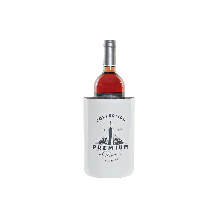 DKD Home Decor Enfriador Botellas de Vino Inox, Blanco Plateado. Colección Premium Wines. Medidas 12x12x18 cm 3