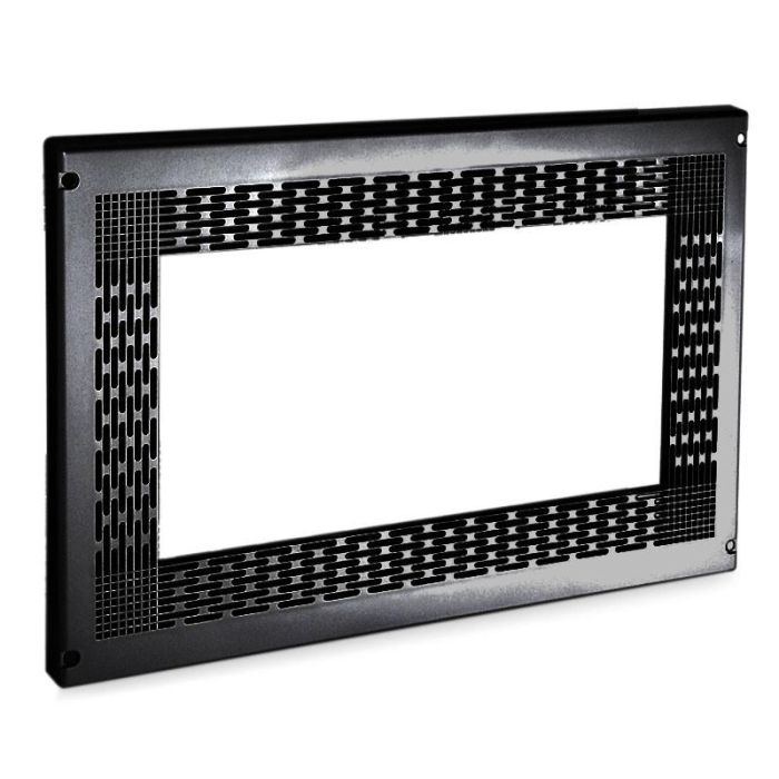 HERRAJES ALK Marco para Mueble de Microondas AUREA 600x400 Negro - Plástico ABS Universal
