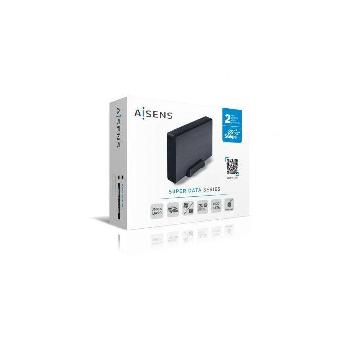 Aisens Caja Externa 3.5" Ase-3530B SATA a USB 3.0-USB 3.1 Gen1 Negro para Discos Duros de 3.5" 1