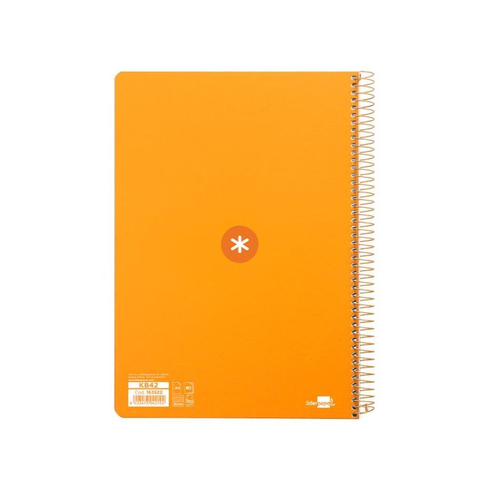 Cuaderno Espiral Liderpapel A4 Micro Antartik Tapa Dura 80H 100 gr Cuadro 5 mm Sin Banda4 Taladros Color Mostaza 8