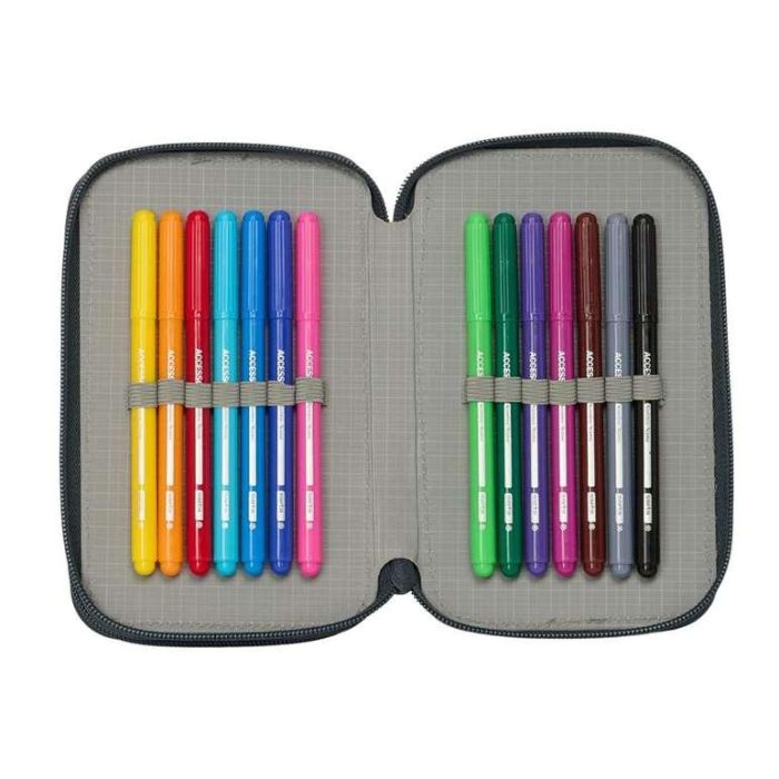 Safta Plumier Escolar Triple 37 Piezas Real Madrid 1ª Equipación 25/26 195x125x55 mm 4 Safta Plumier Escolar Triple 37 Piezas Real Madrid 1ª Equipación 25/26 195x125x55 mm 4