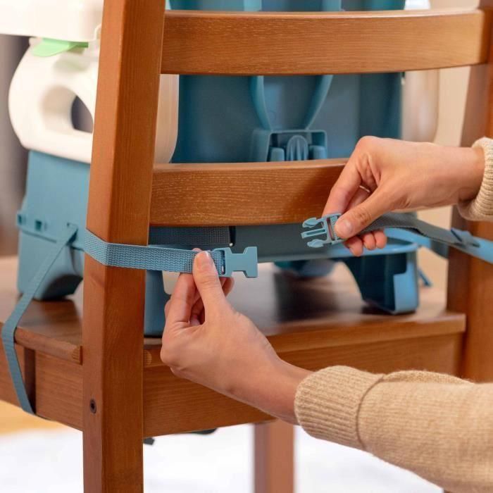 Ingenuity ING0074451999091 Asiento elevador plegable portátil con bandeja y correas incluidas, turquesa 5