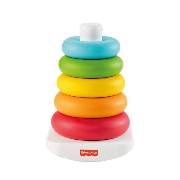 Fisher-Price Grf09 Juguete Pirámide Balanceante Bebés +9 Meses, Apilar 5 Aros de Colores, Base de Balanceo, Materiales Vegetales 1 Fisher-Price Grf09 Juguete Pirámide Balanceante Bebés +9 Meses, Apilar 5 Aros de Colores, Base de Balanceo, Materiales Vegetales 1