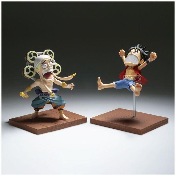 Banpresto One Piece World Collectable Log Stories - Figura de Monkey D. Luffy & Enel en PVC y ABS, 8 cm - BP89838P 4