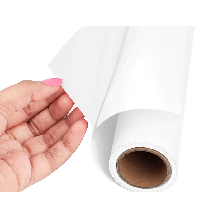 Liderpapel Rollo Adhesivo Blanco Brillo para Forrar Superficies, 0,45 x 20 mt, 100 micras Grosor 4