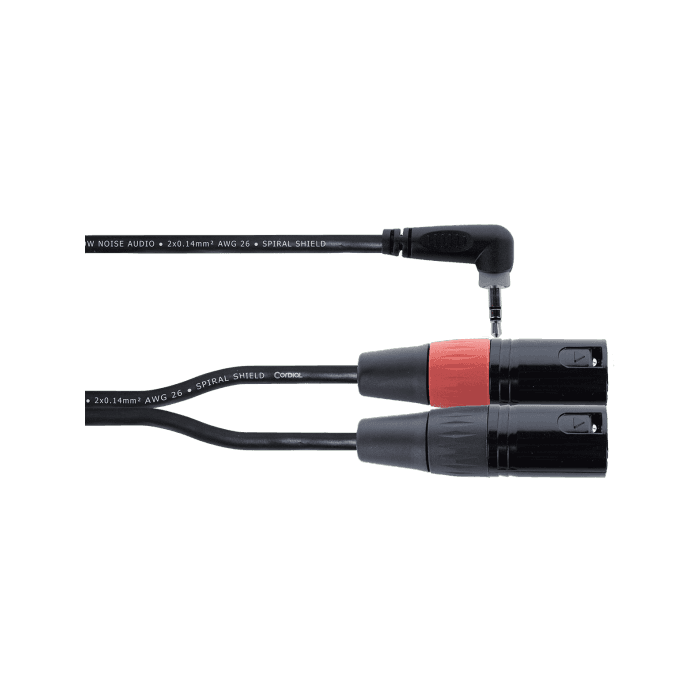 Cable Y Mini-Jack Estéreo Acodado / 2 Xlr Macho De 3 M Cable Y Mini-Jack Estéreo Acodado / 2 Xlr Macho De 3 M