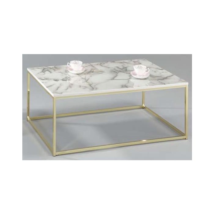 Mesa Centro Chic DKD Home Decor Blanco Dorado 60 x 40 x 100 cm