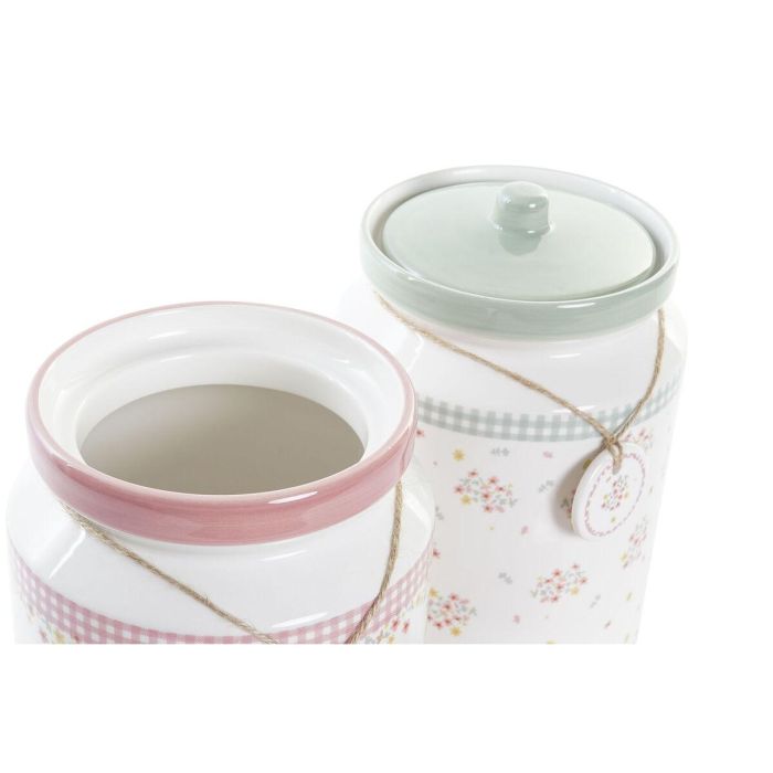 Bote Shabby DKD Home Decor Rosa Verde 15.5 x 21 x 15.5 cm (2 Unidades) 2 Bote Shabby DKD Home Decor Rosa Verde 15.5 x 21 x 15.5 cm (2 Unidades) 2