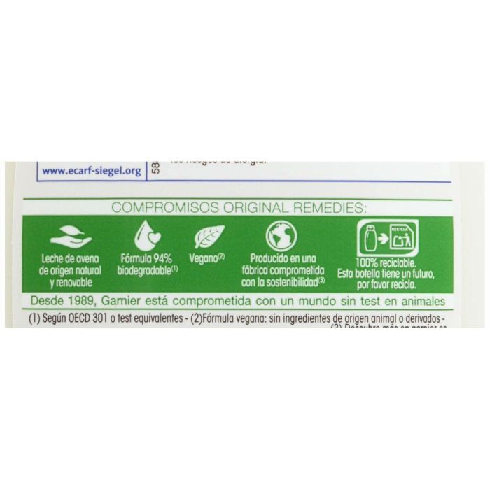 Garnier Original Remedies Champú Delicatesse De Avena 600 ml 2