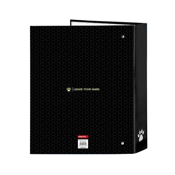 Carpeta de anillas Kelme Iron Negro A4 27 x 33 x 6 cm 1