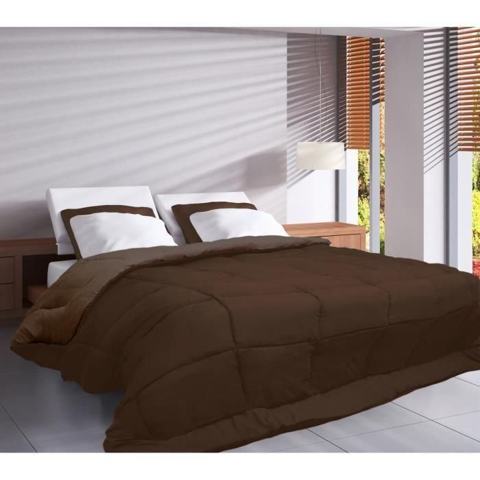 Edredón de microfibra 400g / m² CALGARY Choco & Moka 200x200cm 1 Edredón de microfibra 400g / m² CALGARY Choco & Moka 200x200cm 1