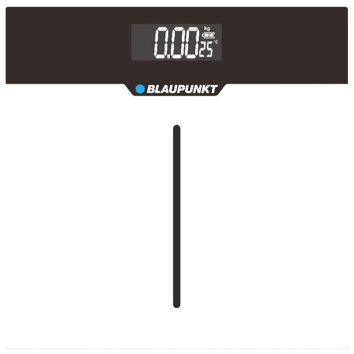 BLAUPUNKT Báscula de Baño Digital con Indicador de Temperatura y Superficie de Cristal Extraplano
