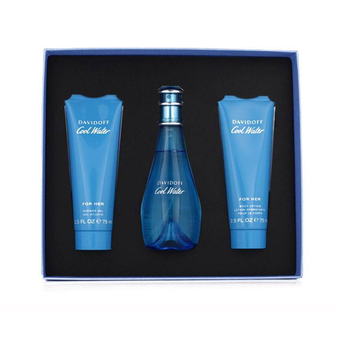 Set de Perfume Mujer Davidoff Cool Water 3 Piezas Set de Perfume Mujer Davidoff Cool Water 3 Piezas