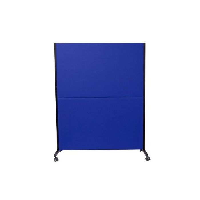 Biombo Piqueras Y Crespo Valdeganga Desmontable Tapizado Ruedas Con Freno Bali Azul