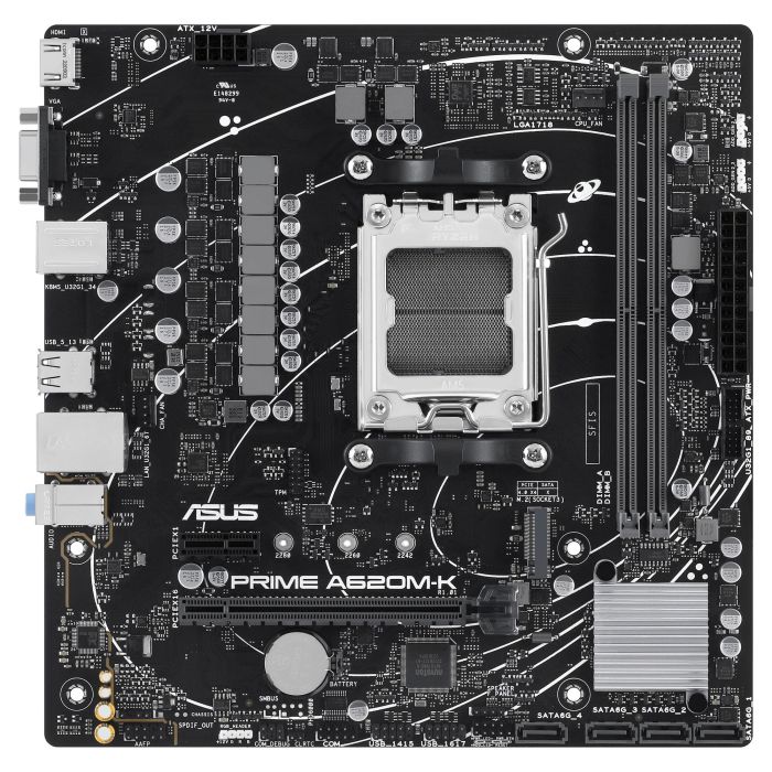 ASUS PRIME A620M-K Placa Base para PC (AMD Socket AM5, DDR5, mATX) 1 ASUS PRIME A620M-K Placa Base para PC (AMD Socket AM5, DDR5, mATX) 1