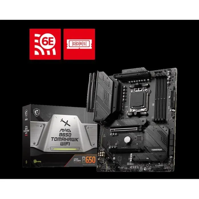 MSI AM5 MAG B650 TOMAHAWK WiFi Placa Base ATX DDR5 Wi-Fi 6E Bluetooth 5.2 4