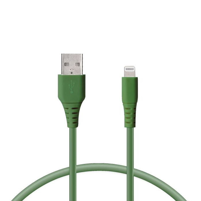 Cable de Datos/Carga con USB KSIX Verde 1 m