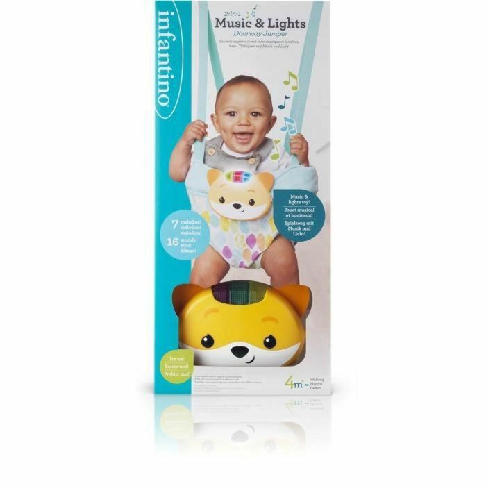 Infantino 303117 Saltador de puerta Zorro 2 en 1 con sonidos y luces 4