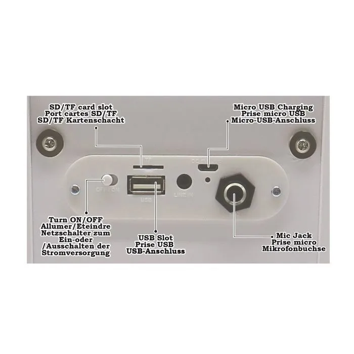 Lexibook Altavoz Bluetooth Portátil iParty con Micrófono y Efectos de Luz 2 Lexibook Altavoz Bluetooth Portátil iParty con Micrófono y Efectos de Luz 2