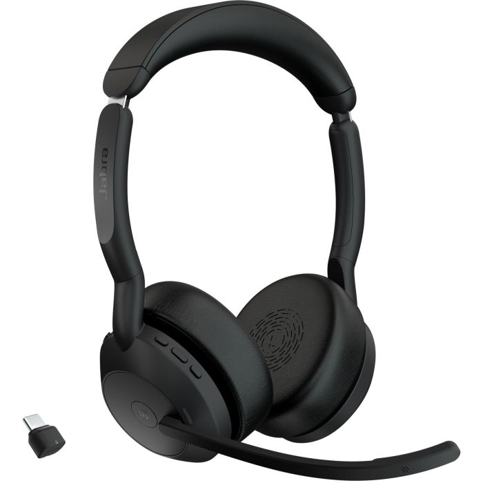 Jabra Evolve2 55 Link380c MS Stereo Auriculares con Micrófono para Microsoft Teams