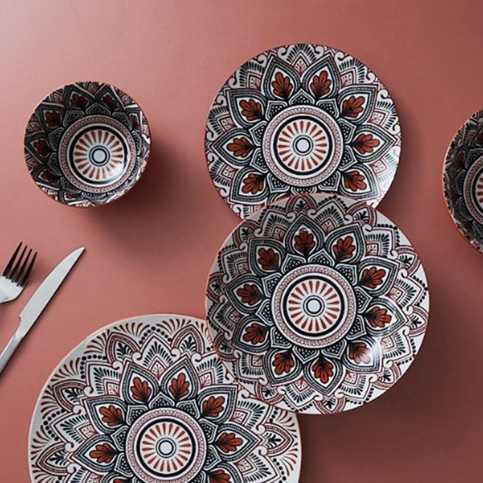 Home Deco Factory Plato Postre Mandala Mirage Naranja Diámetro 19 cm 2 Home Deco Factory Plato Postre Mandala Mirage Naranja Diámetro 19 cm 2