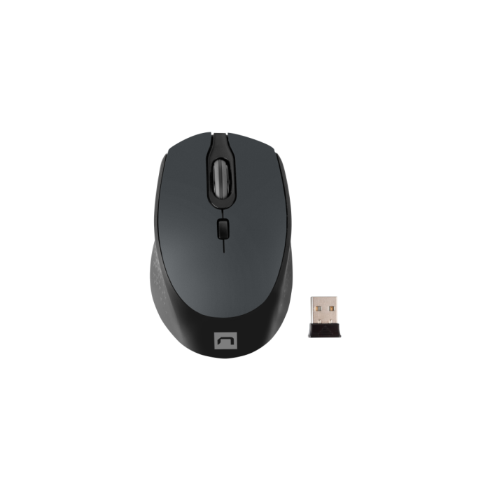 NATEC Osprey Ratón Oficina Mano Derecha Inalámbrico RF + Bluetooth Óptico 1600 DPI Negro