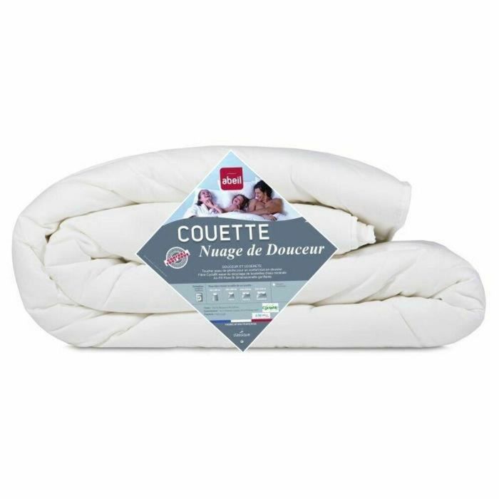 Abeil Edredón Nube de Suavidad ligero para verano de microfibra con relleno Cyclafill® y Airfill® poliéster Oeko-Tex 220x240 cm blanco