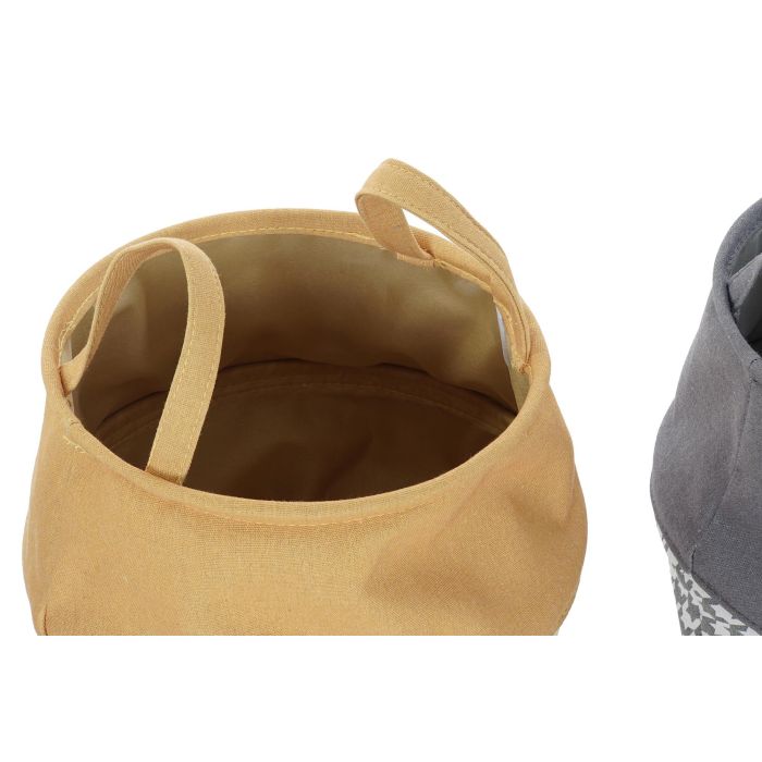 DKD Home Decor Cesta Ropa Básicos Poliéster Pata de Gallo Colores Surtidos 28x28x28 cm (3 Unidades) 2 DKD Home Decor Cesta Ropa Básicos Poliéster Pata de Gallo Colores Surtidos 28x28x28 cm (3 Unidades) 2