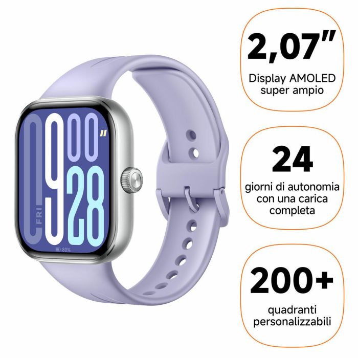 Xiaomi Redmi BHR9388GL Smartwatch Redmi Watch 5 Pantalla AMOLED 2.07" GPS Monitor Frecuencia Cardíaca Oxígeno Sangre Llamadas Bluetooth 24 Días 5 ATM Violeta Lavanda 15 Xiaomi Redmi BHR9388GL Smartwatch Redmi Watch 5 Pantalla AMOLED 2.07" GPS Monitor Frecuencia Cardíaca Oxígeno Sangre Llamadas Bluetooth 24 Días 5 ATM Violeta Lavanda 15