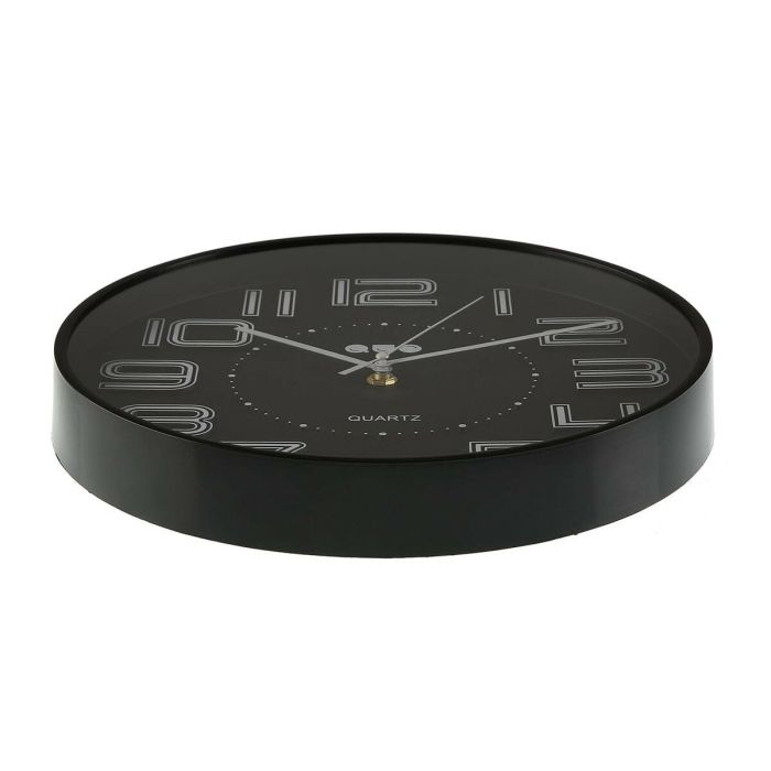 Reloj de Pared Versa Negro Polipropileno 3,7 x 30 x 30 cm 2