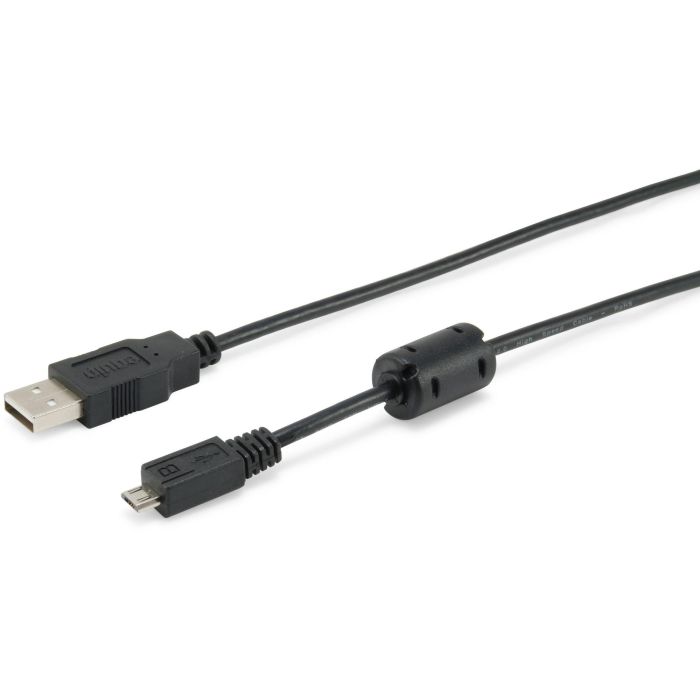 Equip Kabel USB-A 2.0 -> micro B St/St 1.00m Ferrit schwarz Polybeutel