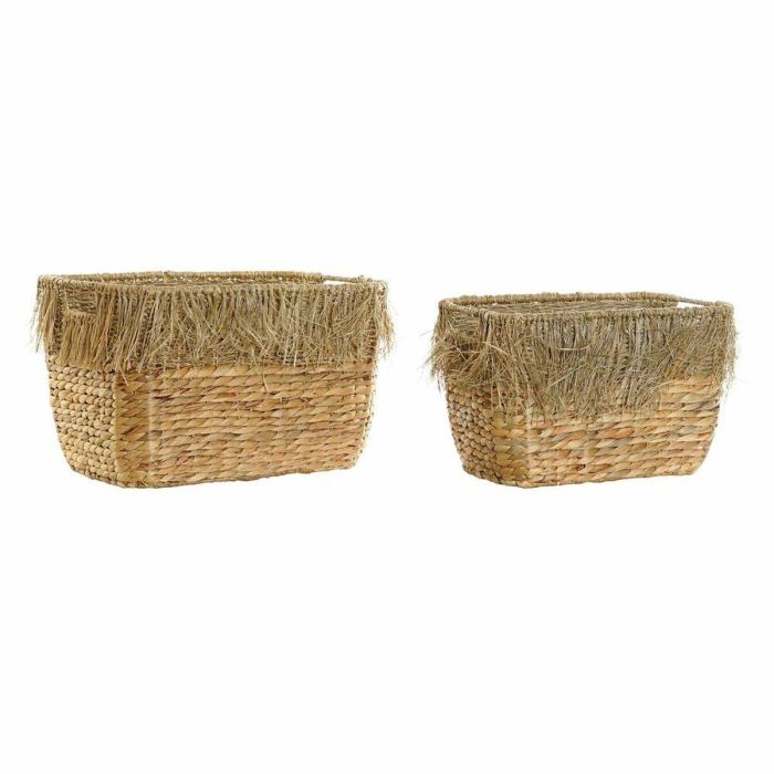 Cesta Colonial DKD Home Decor Marron 30 x 26 x 40 cm Set de 2