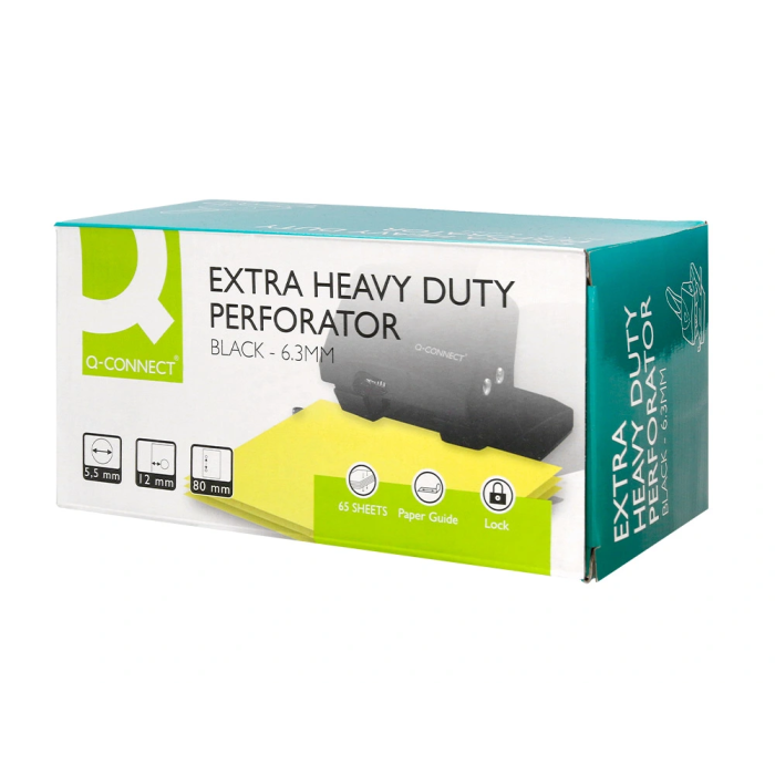 Q-connect Taladrador KF01237 Negro, Capacidad 65 Hojas, Apertura 6,5 mm 9