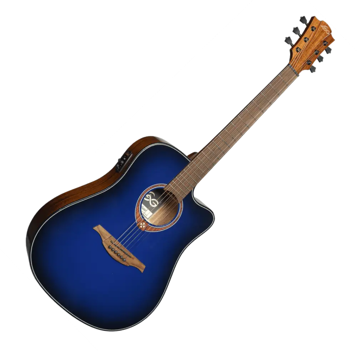 LAG Guitarra Acústica Folk Electroacústica Dreadnought A/E Cutaway Edición Limitada Blue Burst Lag Tapa Cedro Rojo Macizo 3 LAG Guitarra Acústica Folk Electroacústica Dreadnought A/E Cutaway Edición Limitada Blue Burst Lag Tapa Cedro Rojo Macizo 3